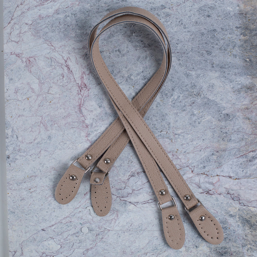 Loren Deri Çanta Sapı Çiftli Bej